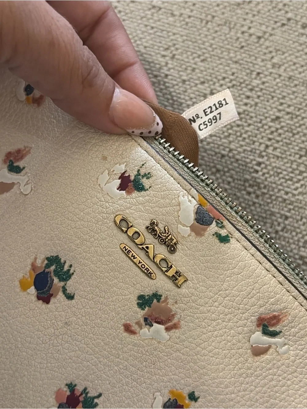 Coach pebble leather
